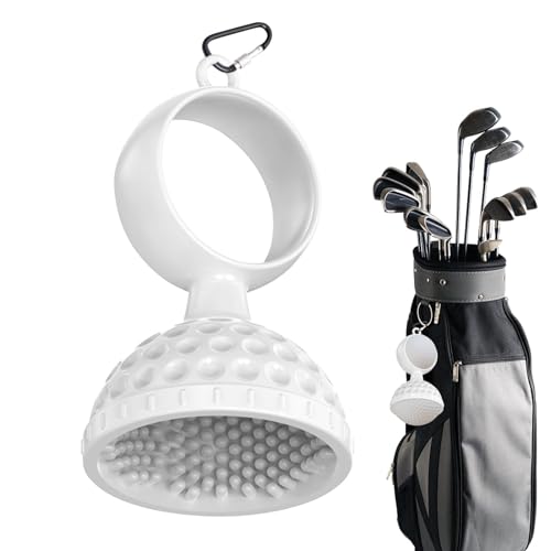 Golfball-Reinigungsbürste, Reinigungsbürste für Golfbälle, 2-in-1-Silikon-Reinigungsbürste mit Karabiner, Golfaufbewahrungsbürste, tragbares Reinigungswerkzeug von Genérico