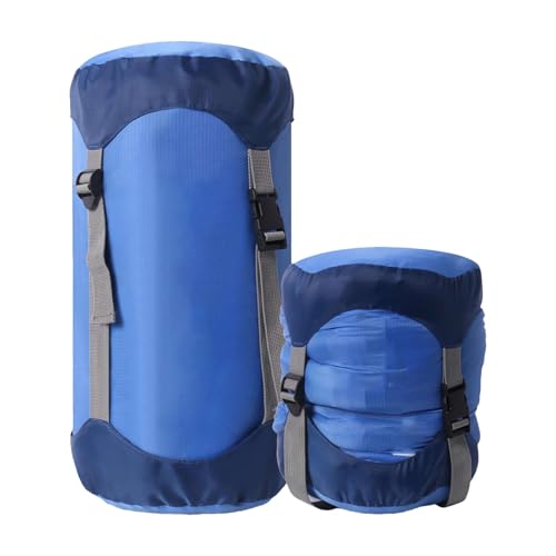 Kompressionsschlafsack, Schlafsack, Kompressionsschlafsack, 127 g für Camping und Outdoor-Bekleidung, Decke, Kissen, Blau und Orange von Generico