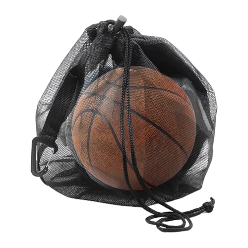 Netztasche mit einer Kugel, Einzelball-Tasche – Basketballtasche mit Netz-Aufbewahrung mit Kordelzug, Trainingstasche für Fußball und Volleyball, für Spielplatz von Genérico