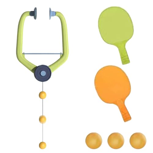 Tischtennis-Set an der Tür – Tischtennis-Set an der Tür | Tragbares Tischtennis-Trainer-Set mit verstellbarem Hängender | Tischtennistrainer mit Schläger und Haar von Genérico