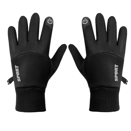 Winterhandschuhe für Herren – Winddichte Fahrradhandschuhe | Fahrradhandschuhe mit Touchscreen | wasserdichte Winterhandschuhe aus Polyester | Handschuhe für Wetter fr von Genérico