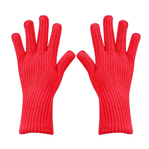 Winterhandschuhe für Herren und Damen, Thermo-Handschuhe, warm, bequem, gestrickt, Touchscreen, weiche Vollfinger-Handschuhe für den Winter, Sport im Freien von Genérico