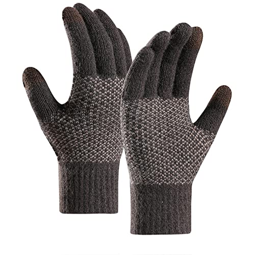 Winterhandschuhe für Herren und Damen, Thermohandschuhe aus Wolle, warm, mit Touch-Screen, thermische Handschuhe, Laufhandschuhe von Genérico