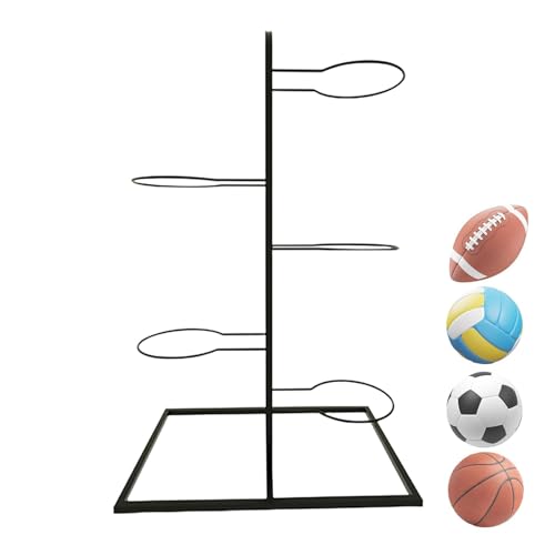 Ballständer – mehrschichtiger Ball-Organizer | Vertikale Aufbewahrung für Fußball-Display | Basketballständer | Fußball-Display | Multifunktionales Aufbewahrungsregal von Générique