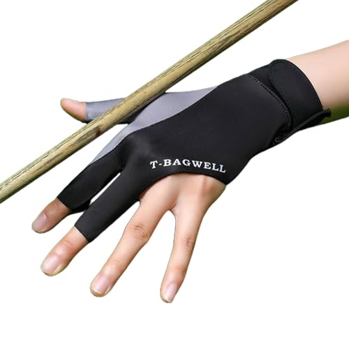 Billardqueue-Handschuhe, linke Hand, Poolhandschuhe, Cue Shooter, elastische Billardhandschuhe, rutschfeste Handschuhe mit 3 Fingern für Billardspieler von Générique