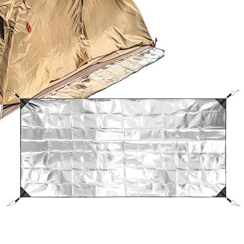 Camping Mattschaum, Aluminiumfolie, wasserdicht, Schlafpad, thermische Isoliermatte, Campingmatte, doppelseitig verwendbar, für Picknick, Camping, isoliert, Camping Pad von Générique