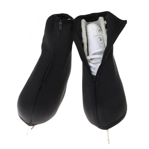 Générique Elastic Zip Hockey Skate Cover, Black Iced Skate Covers, Teens and Adults, Skating Accessories for Easy Storage, Hockey Skate Guards for Skating Enthusiasts von Générique