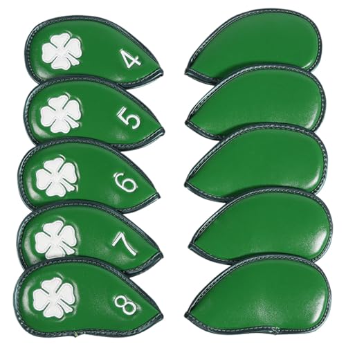 Golf-Iron Headcovers, tragbare Iron Covers, PU Leather Headcovers, Golf Iron Protectors, PU Synthetic Leather Golf Irons, 10 x tragbare Iron-Protectors für Clubs, Geschenk für Männer und Dads von Générique