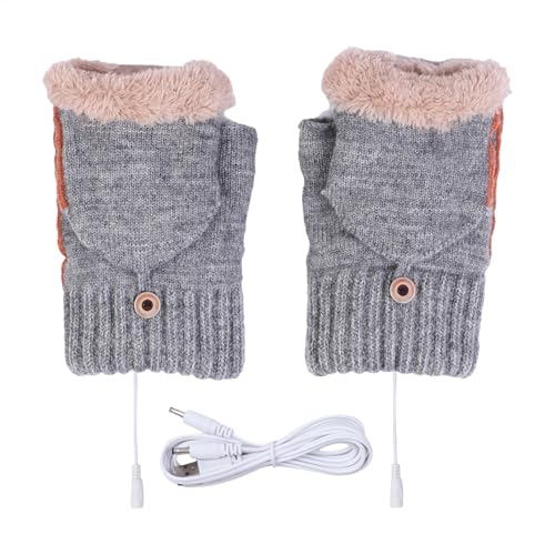 Heated Half Finger Gloves, Electric Heating Gloves, USB Heated Gloves Mittens, Portable Winter Gloves, Warm Laptop Gloves, Breathable Heated Gloves, Rechargeable Heating Mitts, Heated Fingerless Glove von Générique