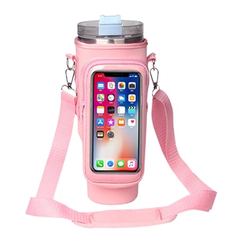 Isolierter Wasserflaschenhalter, Wasserflasche Tragetasche, Umhängetasche für 40 oz Wasserflasche, verstellbarer gepolsterter Griffgurt, isolierte Flaschenhalterhülle mit Taschen, Schnalle aus Metall, von Générique