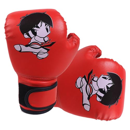 Kids Boxing Gloves, PU Leather Training Gloves, Secure Fit, 6.69 x 9 Inch Portable Lightweight Design, Cartoon Sparring Gear for Kickboxing, Muay Thai, MMA, Home Gym von Générique