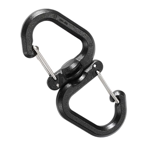 Leyrng Carabiner – Karabinerschlüssel | Doppel-Schwenkclips | Schwenkclip außen | tragbarer S-Kettenhaken | Mehrzweck-Schlüsselanhänger mit 360 Drehungen | Schlüsselclip für den von Générique