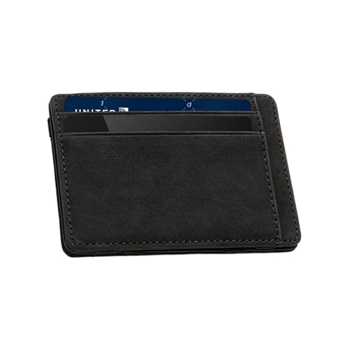 Magische Geldbörsen für Männer – PU Leder Pocket Wallet mit Geldklammer | Magische Geldbörse für Männer | Geldbörse Kartenhalter in kompakter Größe | Geldbörse, Schwarz , Se référer au descriptif, von Générique