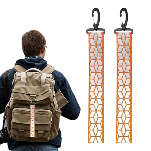 Reflektierender Sicherheitsanhänger – reflektierender Schlüsselanhänger für Rucksack, Outdoor-Zubehör mit | starker reflektierender Effekt für Bergsteigen, Laufen, Radfahren von Générique