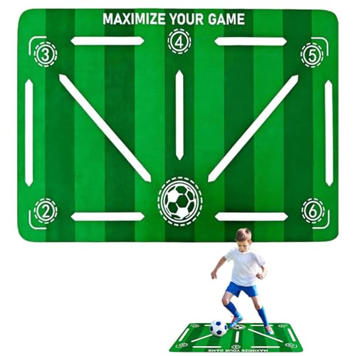 Soccer Footstep Matte, Fußball Training Rug, Fußball Practice Mat, Fußball Skill Training Mat, Fußball Training Rug, Fußball Matte, Fußball Drills Mat, Training Zubehör für Fußball von Générique