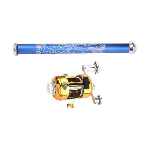 Stift-Angelrod, klein, Teleskopstange, zusammenklappbare Stange & Reel Combo, kompaktes Angelgear, Angling Zubehör für Outdoor-Reisen, Camping, Daily Outings Stift-Angelrod, klein, Teleskopstange, zusammenklappbare Stange & Reel Combo, kompaktes Angelgear, Angling Zubehör für Outdoor-Reisen, Camping, Daily Outings von Générique