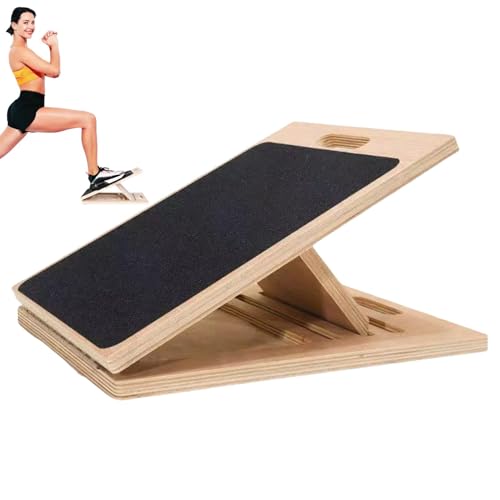 Verstellbares Calf Stretcher, Wooden Fitness Equipment, Balancing Fitness Pedal, kein Slip Board für Calf Stretching, das verstellbare Calf Stretcher ist aus Holz gefertigt von Générique