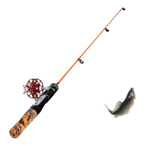 Winterfischerstange, zusammenklappbares Eisrod, Eisfisch-Kombo, tragbares Angelrod, Rod und Reel Combo, Eisfischrod, kein Slip Fishing Rod, EVA Grip Rod, Rotating Fishing Pole für den Winter von Générique