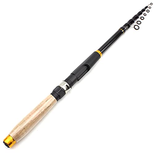 1,8 m-3,0 m Multifunktions Spinning Rod Carbon Angeln Fisch Pole Teleskop Reise Angelrute Ultra(Yellow,1.8 m) von Generisch