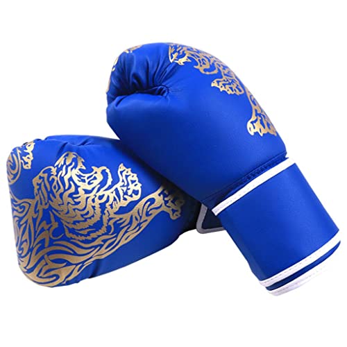 1 Paar Boxhandschuhe für Jugendliche im Alter von 10–18 Jahren, Teenager-Box-Trainingshandschuhe, Sparring-Handschuhe für Boxsack, Kickboxen, Boxeo en Tailandia Thai, MMA (blau, 25 x 17 cm) von Generisch