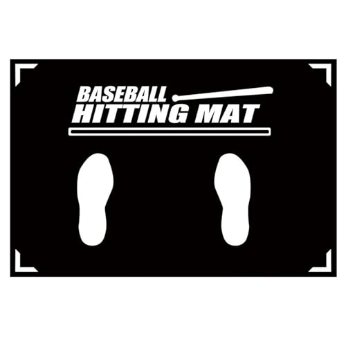 1 x Baseball-Schlagmatte – Softball-Täger-Trainingsmatte | Baseball-Hilfe, Schlagen, Schlagübungsmatte mit Zehen, Baseball-Trainingszubehör für Baseball-Softball-Training von Generisch