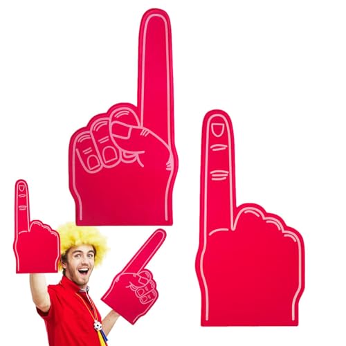 1 x riesiger Schaumstoff-Finger – Cheerleading-Finger, Einzelfinger-Cheerleader-Handschuhe, zum Selbermachen, Cheerleading-Finger, Schaumstoff-Hände, Team-Finger, Schaumstoff-Pom-Pom für Events, von Generisch