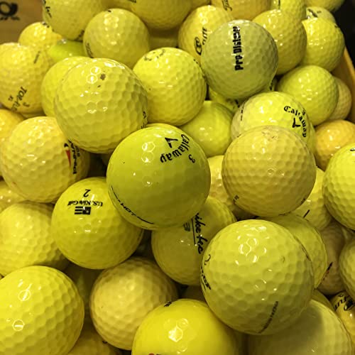 100 Lakeballs/Golfbälle gelber Mix Crossgolf, Anfänger, Callaway, Nike, Bridgestone UVM. von Generisch