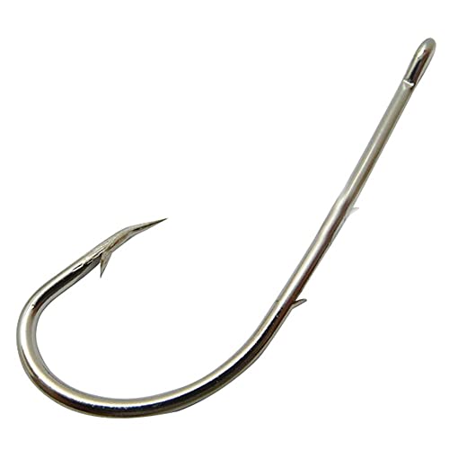 100 Teile/Satz Fishhook Hohe Kohlenstoffstahl Stachelhaken Köderhalter Einzelner Silber Angelhaken mit Auge 6# -8/0#(Green) von Generisch