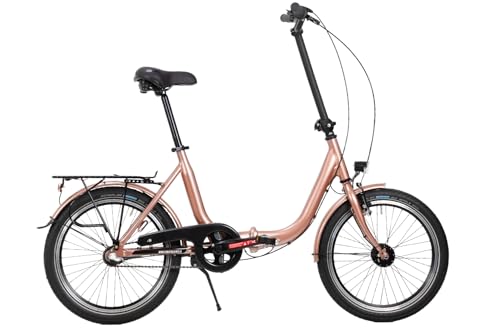 20 Zoll Faltrad – Leichtes Alu-Klapprad mit 3 Gang Nabenschaltung Nabendynamo, LED-Licht & Gepäckträger Kupfer 20 Zoll Faltrad – Leichtes Alu-Klapprad mit 3 Gang Nabenschaltung Nabendynamo, LED-Licht & Gepäckträger Kupfer von Generisch