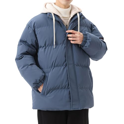 2024 Angebote Kinder,Herren Jacke,Puffer Jacke Herren Daunenjacken Herbstjacke Winter Steppjacke Übergang Winterjacke% Mit Kapuze Herrenjacke Modern Jacket Blau,6XL von Generisch