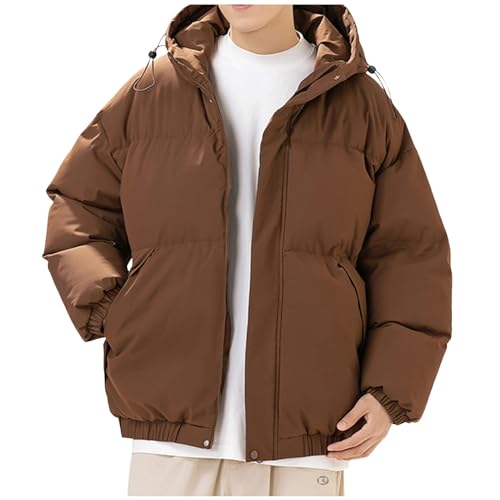 2024 Angebote Kinder,Herren-Jacken,Puffer Jacket Winterjacke Herren 3 In 1 Jacke Herrenjacke Übergangsjacke Leichte Steppjacke Männer Thermojacke Schwarz Herbstjacke Coffee,M von Generisch