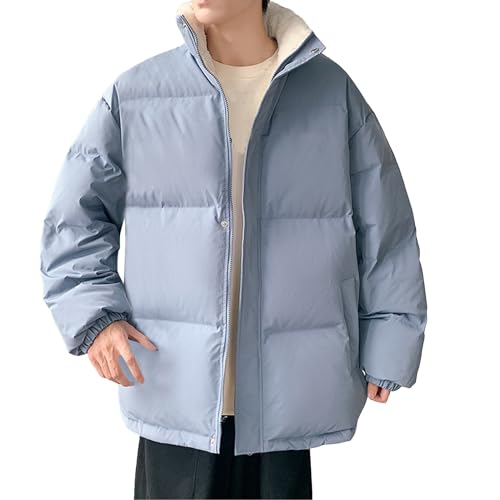 2024 Angebote Kinder,Herren-Jacken,Winterjacke Herren Puffer Jacke Winter Jacket Men Daunenjacke Herrenjacke Leichte Mens Männer Jacken 4XL Übergröße Daunenjacken Blau,XXL von Generisch