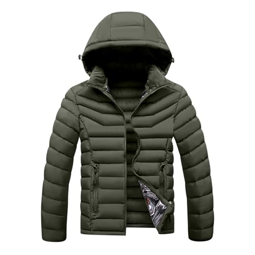 2024 Angebote Kinder,Herren-Jacken,Winterjacke Herren Übergangsjacke Daunenjacke Puffer Jacke Schwarz Winterjacken Steppjacke Jacken Ultraleicht Winter Leichte Grün,XXL von Generisch