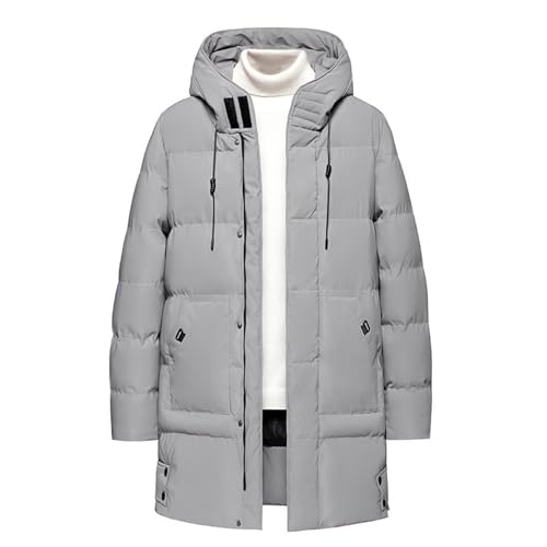 2024 Angebote Kinder,Winterjacke,Puffer Jacke Herren Daunenjacken Daunenjacke Winter Winterjacke 3 In 1 Daunen Jacket Men Leicht Herren-Jacken% Modern Mens Grau,L von Generisch