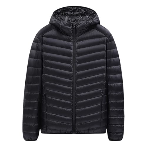 2024 Angebote Kinder,Winterjacke,Puffer Jacke Herren Herrenjacke Steppjacke Leichte Winterjacke Daunen Übergangsjacke Winterjacken Winter Daunenjacke Modern Jacket Schwarz,L von Generisch