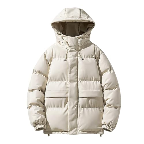 2024 Angebote Kinder,Winterjacke,Winterjacke Herren Übergangsjacke Männer Jacke Winterjacken Winter Daunenjacke Herrenjacke Beige Daunenjacken Jacket Men L Beige,XL von Generisch