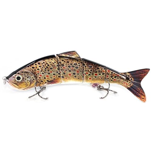 25 cm 135 g Mehrgelenk-Kunstköder Angelköder 4 Segment Sinkender Swimbait Crankbait Harter Köder Langsamer großer Fischköder(A,25cm 135g) von Generisch