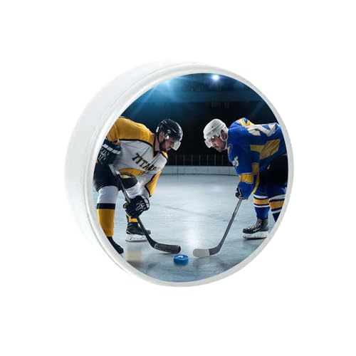 2PCS Benutzerdefinierte Foto Hockey Puck Vatertag Hockey Puck Geschenk-personalisierte gedruckte Geschenk Puck Hockey Puck für Indoor Hockey, Pucks für Street Hockey Geschenk Puck Eishockey von Generisch