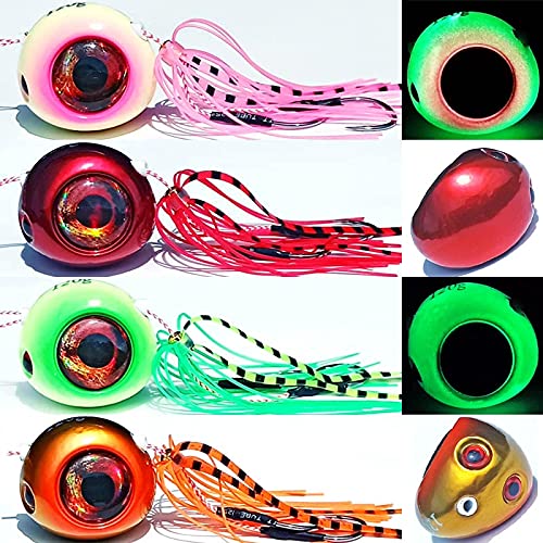 350g / 250g / 200g / 150g / 120g / 100g / 80g / 60g / 40g Snapper/Sea Brests Jig Kopf mit Rock Jig Jigging Lure(350g 4pcs) von Generisch