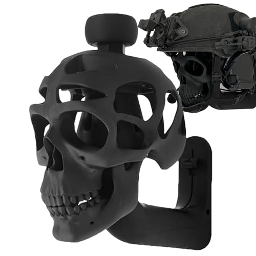 3D-Schädel-Helm-Display-Paket, Totenkopf-Helmhalter, Motorrad-Helmhalter in Totenkopfform, Wandmontage-Helm-Display-Ständer, Helmhalter für Motorräder, multifunktionaler Helmhalter von Generisch