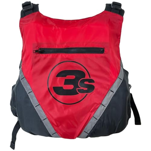 3s-sup Schwimmweste Life Vest XS - XXL I CE-Zertifiziert, einstellbare Passform I Signal-Pfeife, Reflektoren, Taschen, Schnelltrocknend I Perfekt für SUP und Wassersport, Unisex (M-L) von Generisch