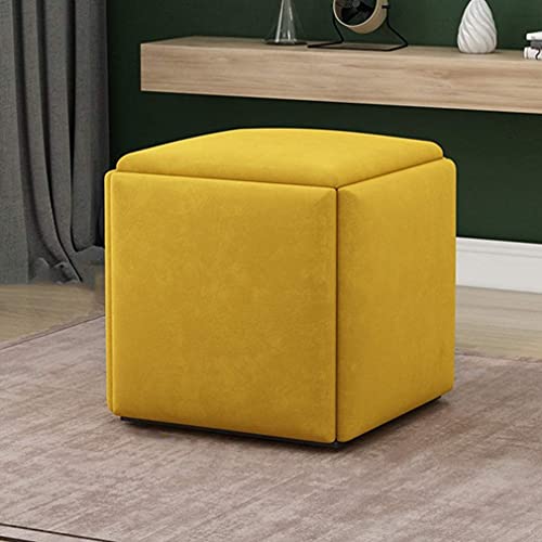 5-in-1 stapelbare Sofa-Sessel Hocker Kombination atmungsaktive Wildleder-Fußstütze Ottomane Wohnaccessoire Cube Sofa Set von Generisch