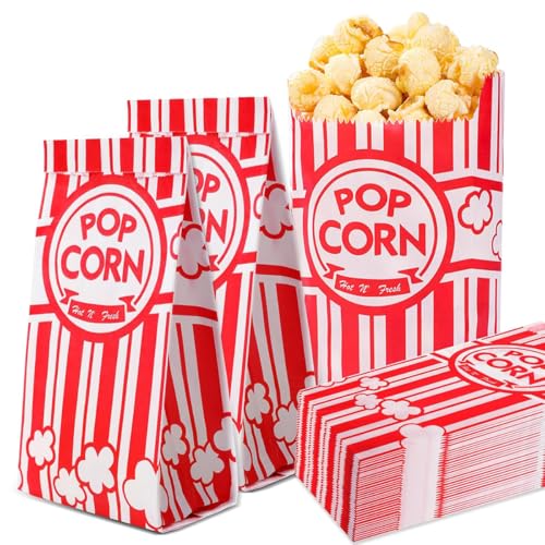 50 Stück Popcorn Tüten, 1oz Popcorntüten Klein Süßigkeiten Tüten Candy Tüten für Kino, Familienfeier, Geburtstagsfeier und Übernachtungsparty - Rot Weiß Gestreift 50 Stück Popcorn Tüten, 1oz Popcorntüten Klein Süßigkeiten Tüten Candy Tüten für Kino, Familienfeier, Geburtstagsfeier und Übernachtungsparty - Rot Weiß Gestreift von Generisch