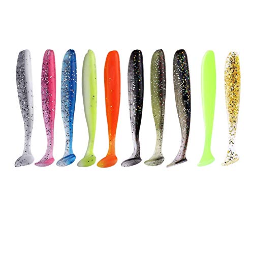 50 Teile/los 7cm 10cm Weicher Köder Shad Wobbler Silikon Köder Meer Wurm Swimbait Streamer Silikon Köder Spinnerbait Zubehör(50 pcs N,20pcs7CM 30pcs10CM) von Generisch