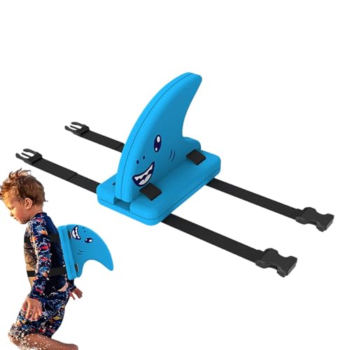 60 x 25 x 2 cm Haifischflosse, Schwimmhilfe, Haifischflosse für Pool, Haifischflosse, Schwimmhilfe für Kinder, Sicherheits-Schwimmtrainer, tragbare Trainingsschwimmer mit verstellbarem Gürtel, von Generisch