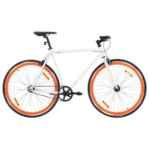 700c 59cm Fixed Gear Fahrrad Schwarz und Blau Fahrräder - Leichtes Single Speed Road Pendler Fahrrad mit Flip-Flop Hub für Urban Riding von Generisch