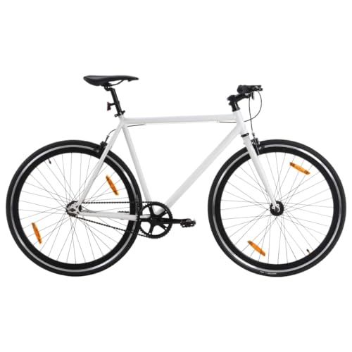 700c 59cm Fixed Gear Fahrrad Schwarz und Blau Fahrräder - Leichtes Single Speed Road Pendler Fahrrad mit Flip-Flop Hub für Urban Riding von Generisch