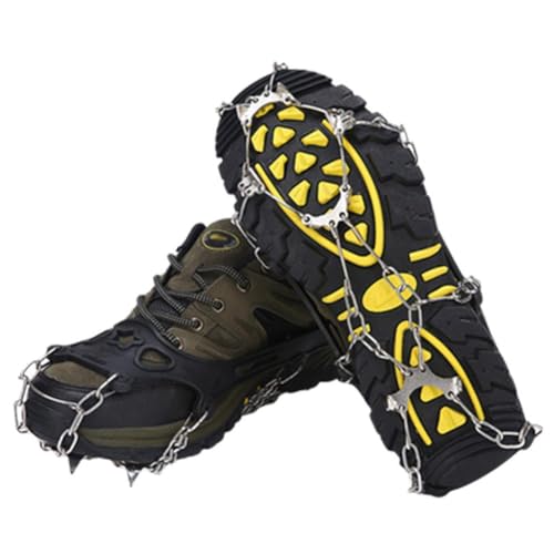 8 Zähne Eisgreifer Spike für Schuhe Slip Camping Wandern Klettern Schnee Spikes Griffe Abdeckung Krallen Steigeisen Kette Stiefel Stollen von Generisch