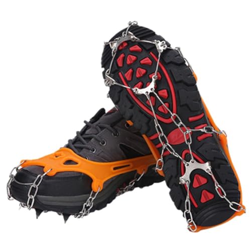 8 Zähne Eisgreifer Spike für Schuhe Slip Camping Wandern Klettern Schnee Spikes Stiefel Krallen Griffe Stollen Abdeckung Kette Steigeisen von Generisch