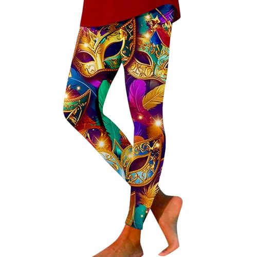 80er Jahre Outfit Damen Thermo Sport Leggings Party Leggings Festliche Jeggings Weihnachtstag Sporthose Elastische Laufhose 90er Strumpfhose Pailletten Jogginghose Blickdicht Radlerhose von Generisch